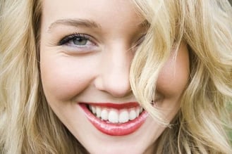 young blond girl with perfect health gums 3101064_s